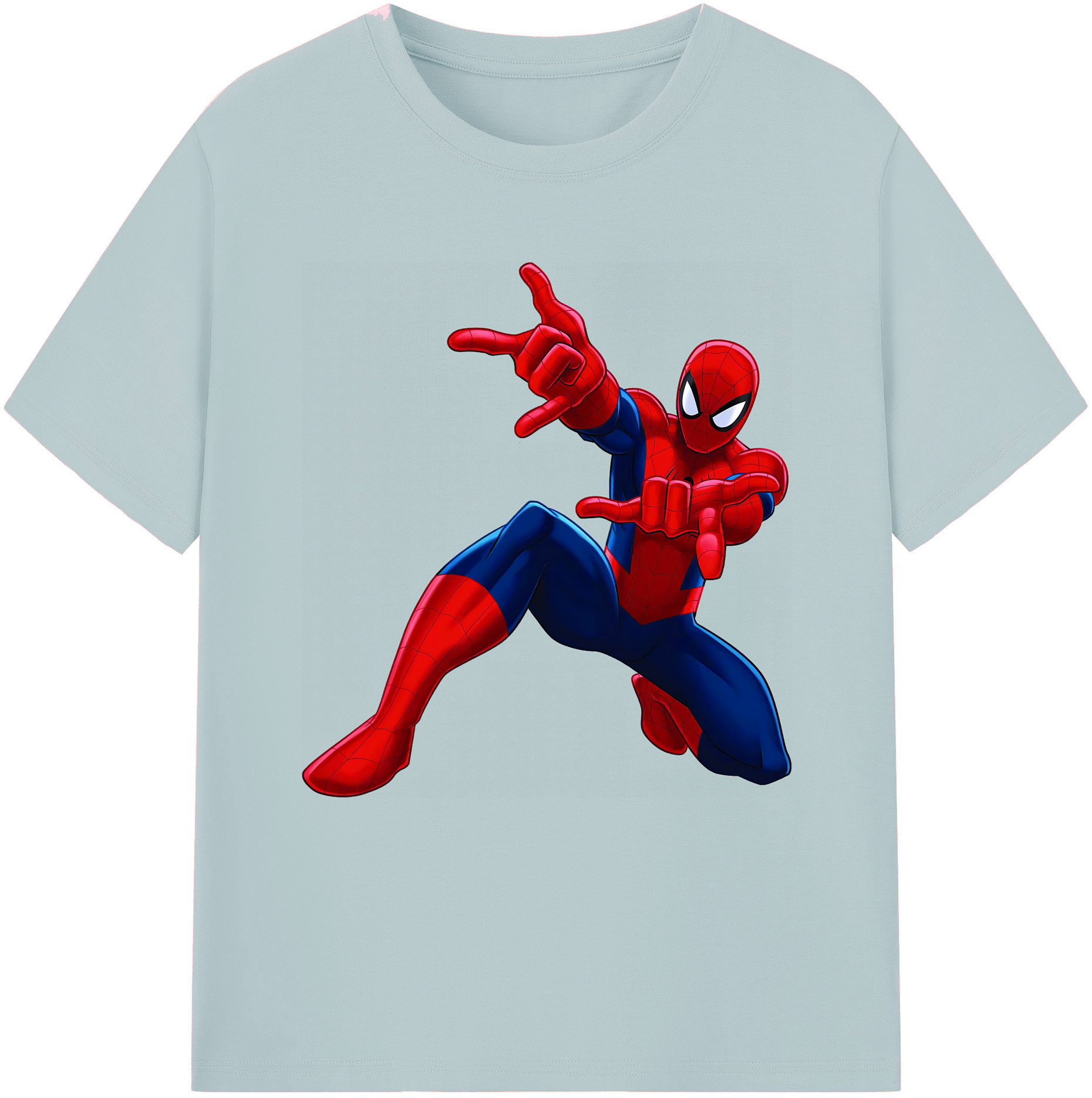 Spider Man スパイダーマン 綿100％半袖Tシャツ（フロントプリント）